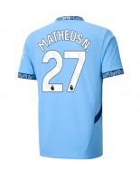 Manchester City Matheus Nunes #27 Domácí Dres 2024-25 Krátký Rukáv